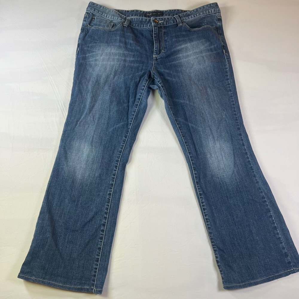 Mossimo Womens Bootcut Jeans Premium Denim Medium Wash Blue Size 16